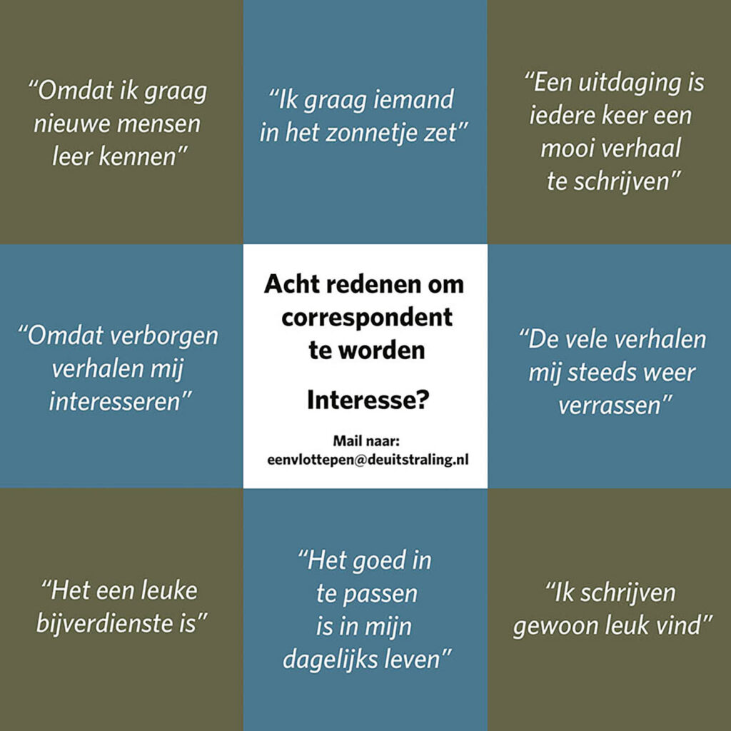 Correspondente gezocht