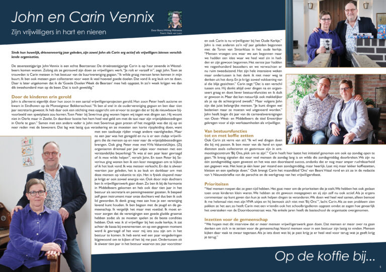 Op de koffie bij John en Carin Vennix
