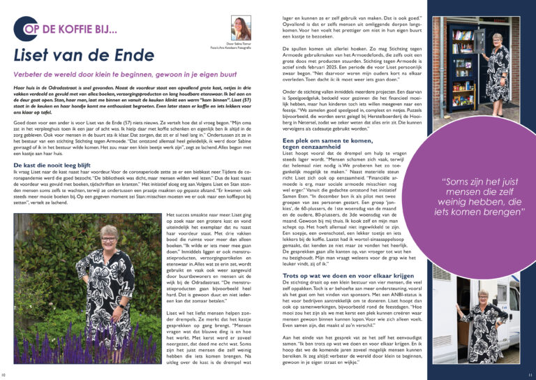 Op de koffie bij Liset van den Ende