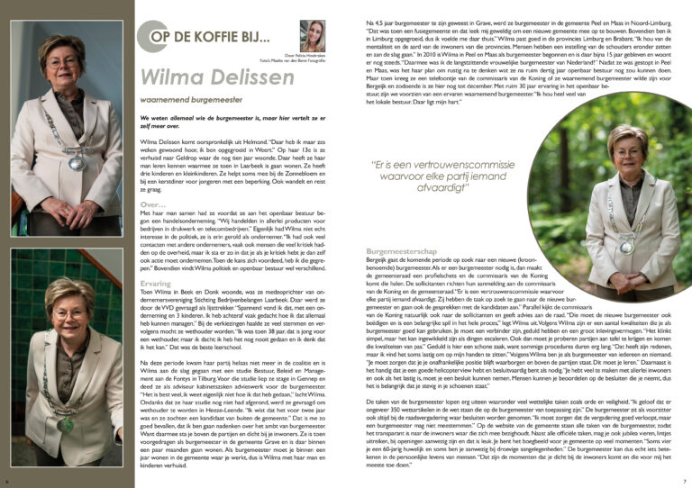 Op de koffie bij... Wilma Delissen