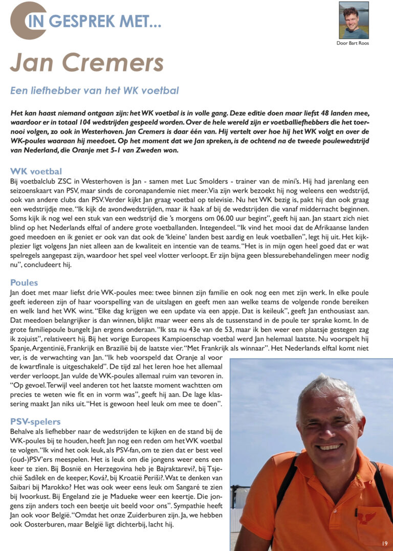 In gesprek met Jan Cremers