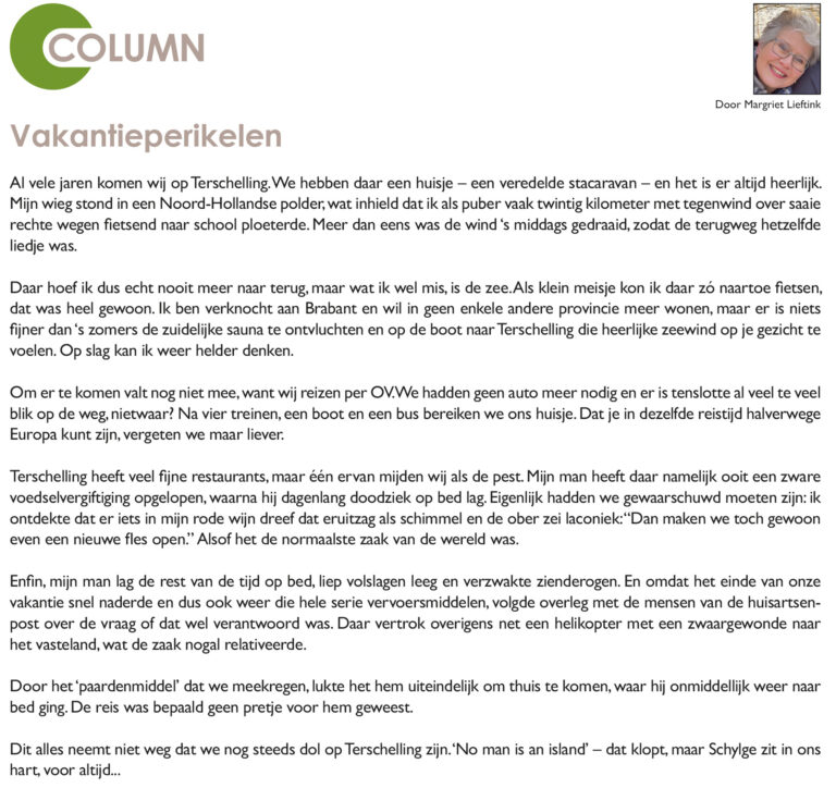 Column Vakantieperikelen